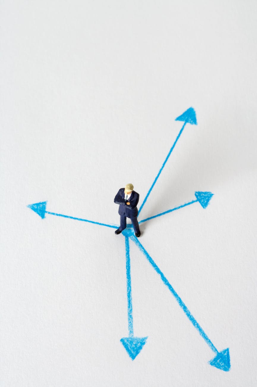 human toy in blue suit jacket